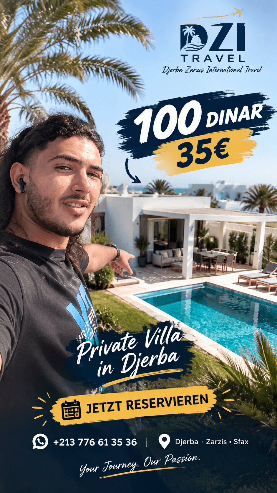 Angebot von DZI Travel: private Villa mit Pool auf Djerba für 100 Dinar oder 35 Euro