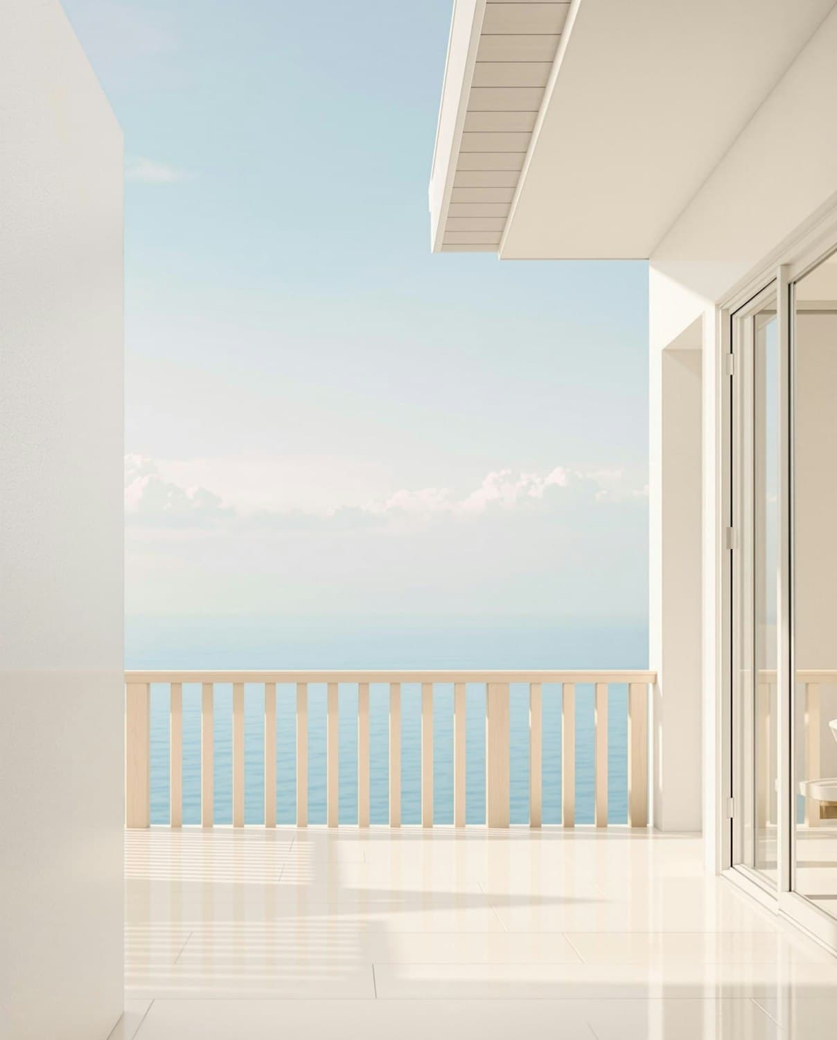 Balkon mit Meerblick im Appartement Lagune