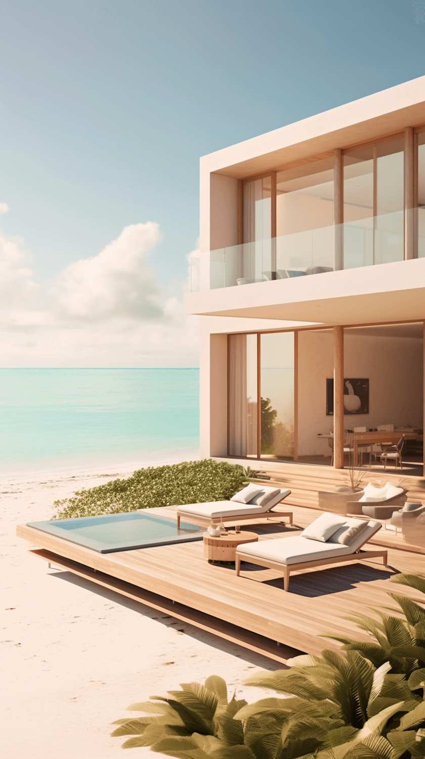 Villa El Bahr mit Pool und Meerblick