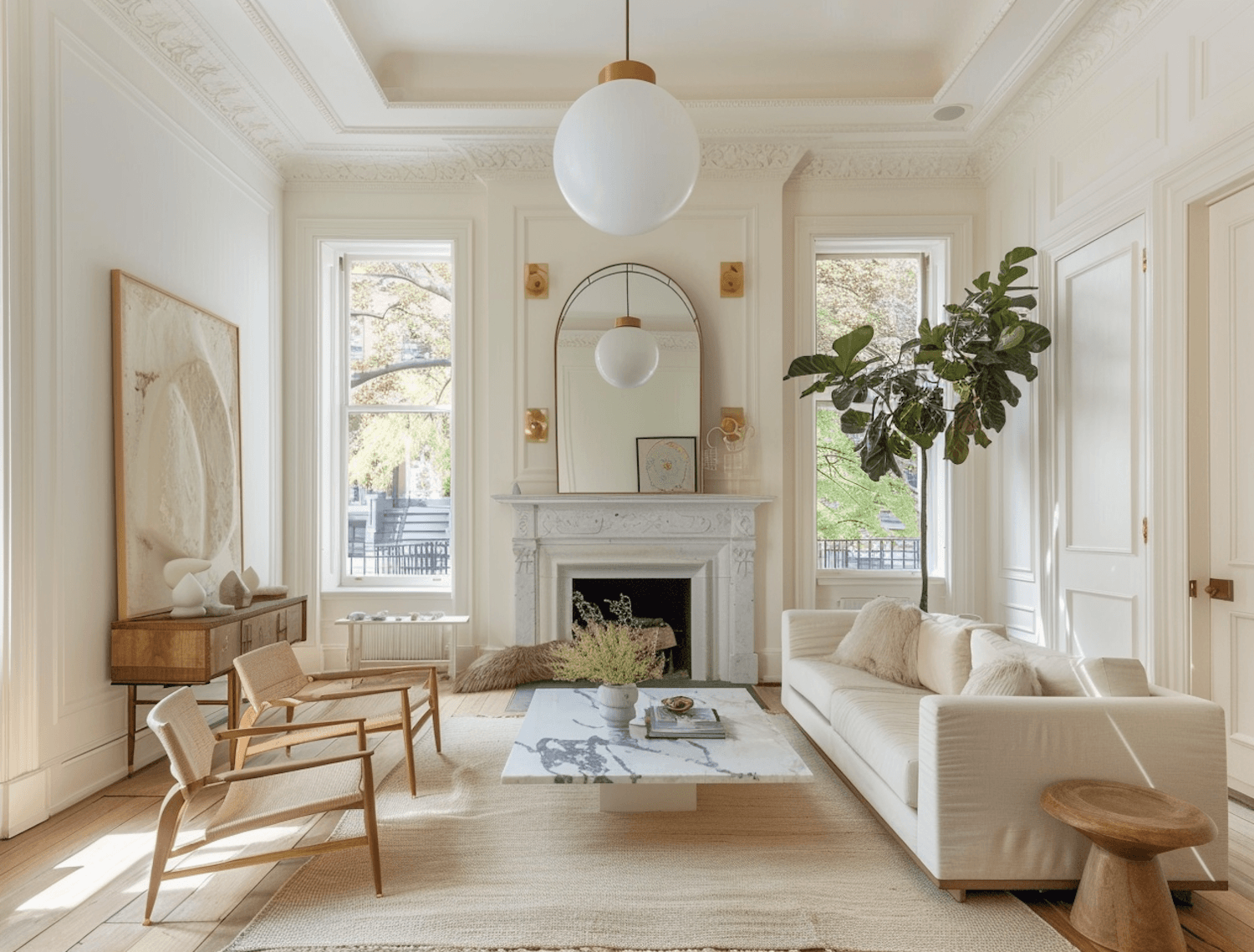 Wohnzimmer im Appartement Corniche