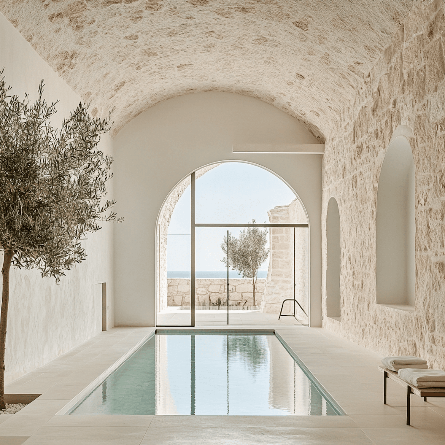Pool im Innenhof von Dar Zitouna